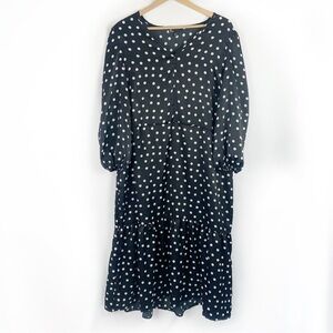 Friends Like These Black Polka Dot Midi Dress